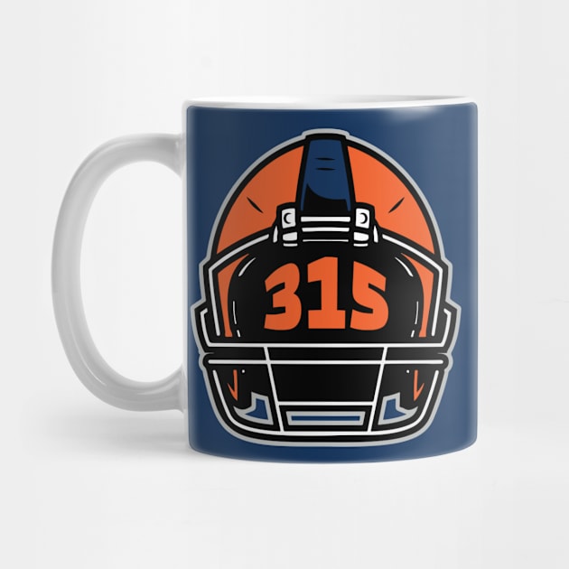 Retro Football Helmet 315 Area Code Syracuse Football by SLAG_Creative